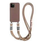 VooDirop Cep telefonu zinciri, cep telefonu kılıfı, Apple iPhone XS Max ile uyumlu, naylon, omuz askısı, yumuşak silikon, TPU kapak, asmak için kordonlu koruyucu kılıf, havalı şık bant (haki)