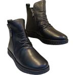 Voog 23663 Kadın Deri Casual Comfort Bot Siyah