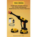 VOOKA 21V 12.000 mAh Turbo Kablosuz Akülü Basınçlı Yıkama Tabancası – Araç, Motor Cam & Bahçe 62 Bar