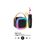 VOOKA Bluetooth Hoparlör Parti Hoparlörü Karaoke Mikrofon Hediyeli Işıklı Ses Bombası Usb Sd Girişli