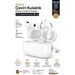 vooka Çevirmen Kulaklık Bt 6.0 | 55 Dil Anlık Çeviri | Anc Gürültü Engelleme | Siri & Google Asistan Destekli Kablosuz Bluetooth Kulaklık - Beyaz