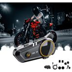 Vooka Intercom 2x Bağlantılı Telsiz Özellikli 5.3 Bluetooth + Kulaklık Mikrofon Seti Stereo Su Geçirmez A+