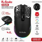 vooka Kablosuz Rgb Gaming Mouse 24000 Dpı Şarj Standlı Type-C Oyuncu Mouse - Siyah