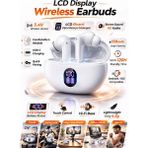vooka LCD Ekranlı Wireless Earbuds Kulaklık - Beyaz