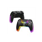 VOOKA PS4 Kol Kablosuz Gamepad Oyuncu Kol /Çift Titreşim/6 Eksenli RGB Mod/PS4/Switch/PC/Androd/İphone