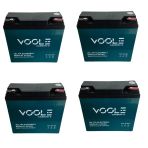 Voole 12V 24 Ah Elektrikli Bisiklet Jel Aküsü 4Lü Set 2026 Üretimi