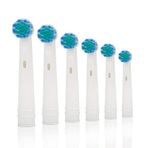 Voom Sonic Oral B Uyumlu Yedek Fırça Başlıkları Gelişmiş Kıl Teknolojisi Yumuşak Dupont Naylon Kıllar Ağız Bakımı - 6'lı Paket, 6'lı Whitepack, VM-22049