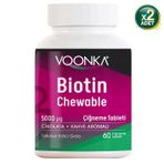 Voonka Biotin Chewable 60 Çiğneme Tableti (İlaç Kutusu Hediyeli)