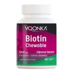 Voonka Biotin Chewable 62 Çiğneme Tableti (İlaç Kutusu Hediyeli)