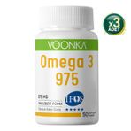 Voonka Omega 3 975 Takviye Edici Gıda 50 Yumuşak Kapsül 3 Adet