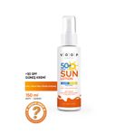 Voop Çok Yüksek Koruma SPF50 150 ml Coenzyme Q10 Hyaluronik Asit Vücut Yüz Güneş Kremi