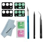Vophoeen 2 adet OEM Orijinal Arka Arka Kamera Cam Lensi Yedek Samsung Galaxy Note 20 Ultra 5G (Tüm Taşıyıcılar) için, Onarım Alet Seti + Temizleme Bezi