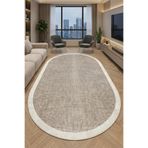 VOPTEKS Oval Vizon Halı Salon Halısı Makinede Yıkanabilir Kaymaz Taban Halı