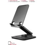Vorcom 4 Eksenli 360 Derece Dönen 12 Inc Ekrana Kadar Tüm Tablet ve Telefonla Uyumlu Ayaklı Stand TMS30 - Siyah