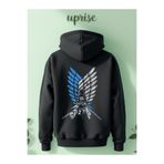 Vordevia Attack On Titan Shingeki No Kyojin Baskılı Pamuklu 3 İplik Oversize Sweatshirt