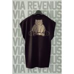 Vordevia Snorlax Gym Sırt Baskılı Sıfır Kollu %100 Pamuk Spor Tshirt