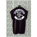 Vordevia Sons Of Anarchy - Senin Şehrin - ÇORUM 19 Sırt Baskılı Sıfır Kollu Siyah Spor Tişört