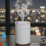 Vorex 180ML Rgb Işıklı Süper Sessiz Type-C Mini Hava Nemlendirici & Aroma Difüzör - Beyaz