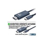 VOREX 4K Ultra HD Type-C to HDMI Görüntü Aktarım Kablosu - 1.8 Metre Alüminyum Gövde Tak Çalıştır