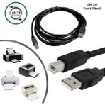 Vorex Gabble USB 2.0 Yüksek Hızlı Yazıcı Kablosu 3 Metre (Ferrit Filtreli) Pc Printer Bağlantı Kablosu - Siyah