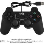 Vorex Trio TR-900 Çift Titreşimli (Double Vibration) USB Pc Gamepad Joystick - Siyah