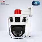 Vorex Trio TR-WX259 Wifi Dış Mekan Güvenlik Kamerası 3 Görüntü Çift Lens Ptz Takip Sistemli - Beyaz
