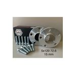 VORLAX Spacer 5x120 72.6 15mm 2 Adet Spacer Ve 10 Adet Bijon (BMW 2013 ÖNCESİ UYUMLU)metrik 12 Bijon
