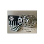 VORLAX Volkswagen Uyumlu Spacer 5x112 5x100 57.1 15mm 2 Adet Uyumlu Spacer Ve 10 Adet Bijon
