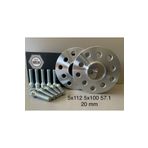 VORLAX Volkswagen Uyumlu Spacer 5x112 5x100 57.1 20mm 2 Adet Spacer Ve 10 Adet Bijon