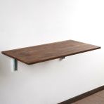 Vornom Duvara Monte Katlanır Ahşap Yemek Masası - Koyu Kahverengi - 61x43