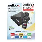 VOROBELA 4k Ip Max4 Tv Box Dahili Wifi Destekli Ultra 4k Free Ip Yayın Uydu Alıcı Kumandadan Sesli Komut