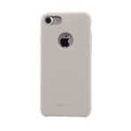 Vorson VC 005 iPhone 7 Rubber Metal Plakalı Bej Silikon Kılıf