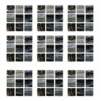 VOSAREA 18 Parça Siyah Mermer Mozaik Duvar Sticker Mutfak Yağına Dayanıklı Fayans Sticker Mozaik Karo Duvar Sticker Mermer Duvar Kağıdı Backsplash Mozaik Karo Mozaik Karolar Raf Pvc Tezgah