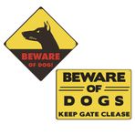 VOSAREA 2 Adet Eski Metal Tabelalar Köpek Işaretine Dikkat Için Eski Işaretler Demir Plaket Kapıyı Kapalı Tut Işareti Posterler Ve Baskılar Demir Boyama Demir Tabela Boyama Afiş Eski Moda