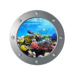 VOSAREA Deniz Yaşamı Duvar Çıkartmaları Sahte Pencereler 3d Duvar Sticker Kapı Çıkartmaları Soyun Ve Yapıştırın Okyanus Banyosu Yunus Çıkartmaları Su Altı Dünyası 3 Boyutlu Çocuk Odası