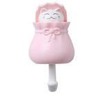 VOSAREA Kedi Şeklinde Kanca Yardımcı Kancası Duvara Asmak İçin Çanta Palto Bornozu (Pembe)
