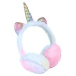 VOSAREA Tek Boynuzlu at Kulaklıkları Kulaklıklar Kadın Tek Boynuzlu at Kulak ısıtıcıları Açık Kış Kulak ısıtıcıları Yumuşak Unicorn Kulaklıklar Hediye Özlemek Kar Kulaklıkları Peluş Yapay