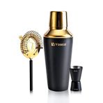 vosco 3 Parça Paslanmaz Çelik Kokteyl Shaker Seti (GOLD)