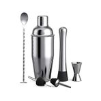 vosco 6 Parça Kokteyl Seti (750 ml) Avantajlı Paket, Paslanmaz Çelik Shaker