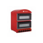 Vosco Çift Katlı Elektrikli Pizza Fırını - Taş Tabanlı Profesyonel Kırmızı Pizza Fırını