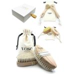 Vose 3' Lü Set Doğal At Kılı Fırçası (Vanilla) + Yüz Fırçası + Tırnak Fırçası