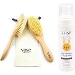 Vose Bebek Saç Fırçası + Saç & Vücut Köpük Şampuanı