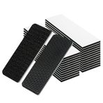 VOSSOT 20 adet siyah cırt cırtlı bant, kendinden yapışkanlı, ekstra güçlü, 30 mm x 100 mm çift taraflı yapıştırıcı, çift taraflı cırt cırtlı kendinden yapışkanlı, kendinden yapışkanlı bantlar, duvar,