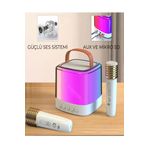 Vothoon Aggıy AG-S7 Kablosuz Mikrofonlu Rgb LED Parti Işıklı Karaoke Bluetooth Hoparlör