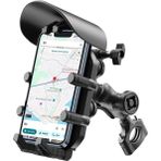 Vothoon Gidon Bağlantılı Güneş ve Yağmur Korumalı 360° Derece Ayarlanabilir Motosiklet Bisiklet Telefon Tutu