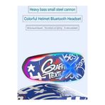 Vothoon Helmet Graffiti Motor Kask Kulaklık RGB Modlu Su Geçirmez 6.0 Bluetooth Intercom Yenı Model