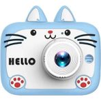 Vothoon KS-102 2.0 Inç Çift Kameralı Mavi Hello Çocuk Dijital Fotoğraf Makinası 20 MP Video Kaydedici