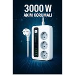 Vothoon P10 3X Priz 3000W Akım Korumalı 4X Usb 2X Type-c Girişli Çoklu Priz