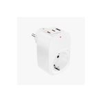 Vothoon Tekli Yüksek Voltaj Korumalı Duvar Prizi 2X Type-C 1X USB Çıkışlı Priz Grup Priz Çoğaltıcı