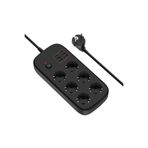 Vothoon Termal Akım Korumalı 6'lü Priz 4x USB 2x Type-C Çıkışlı Grup Priz Çoğaltıcı (3500W) Siyah